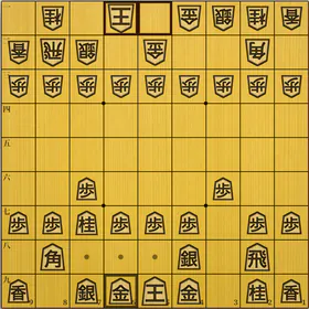 アプリの対局画面の将棋盤。駒が並び、選んだ駒の指せるマスに点が表示されている。
