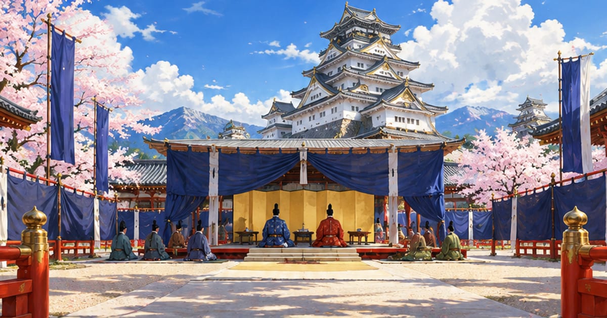 在城中廣場舉行的御前對局風景